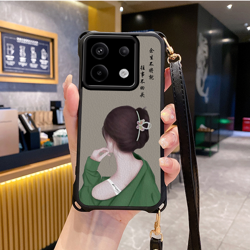 女孩适用小米红米note13pro手机壳note12Turbo4套11Tpro新款10t+k80斜跨K70至尊版挂绳60全包50新品40s潮14