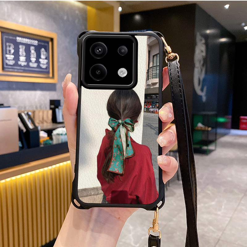 女生适用小米红米note13pro手机壳note12Turbo4套11Tpro新款10t+k80斜跨K70至尊版挂绳60全包50新品40s潮14