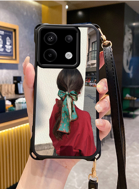 女生适用小米红米note13pro手机壳note12Turbo4套11Tpro新款10t+k80斜跨K70至尊版挂绳60全包50新品40s潮14
