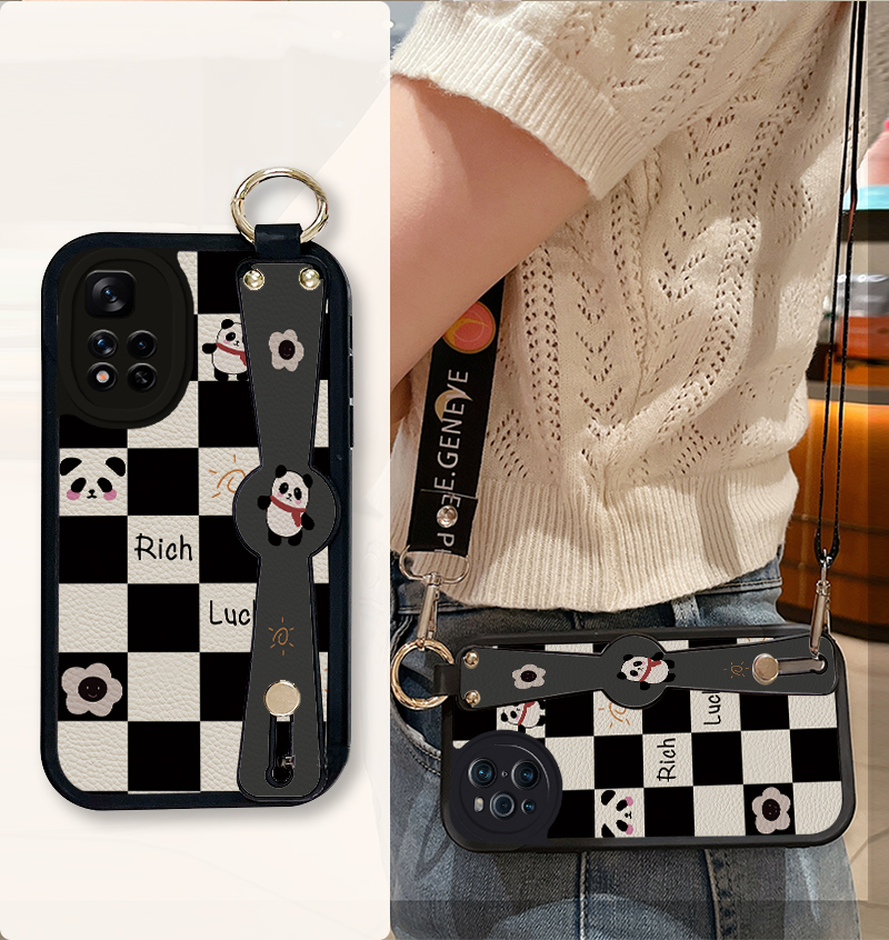 腕带小羊皮适用小米13pro手机壳note12女note新款mi10t套xiaom12x小众60潮12pro红米k50男12x防摔miui11斜跨