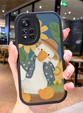 小羊皮向日葵适用红米note11pro手机壳redminote11pro+女rednote防摔notre小米官redmⅰ新款nte男noto潮nte