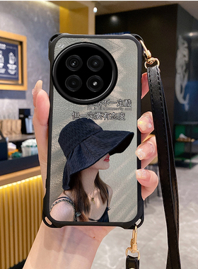 女孩适用一加ACE3Pro手机壳斜跨挂绳ACE2V保护套ACE5竞速版12至尊新品1+ac外壳ace3v新款13T防摔硅胶软壳全包