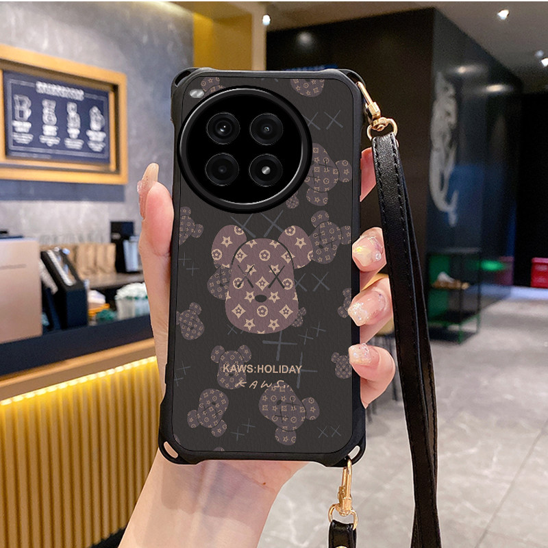 潮牌适用一加ACE3Pro手机壳斜跨挂绳ACE2V保护套ACE5竞速版12至尊新品1+ac外壳ace3v新款13T防摔硅胶软壳全包
