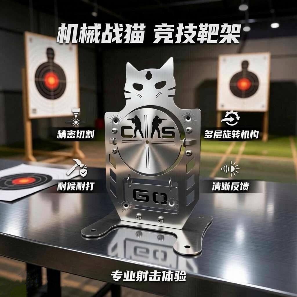 不锈钢自动复位翻转旋转靶