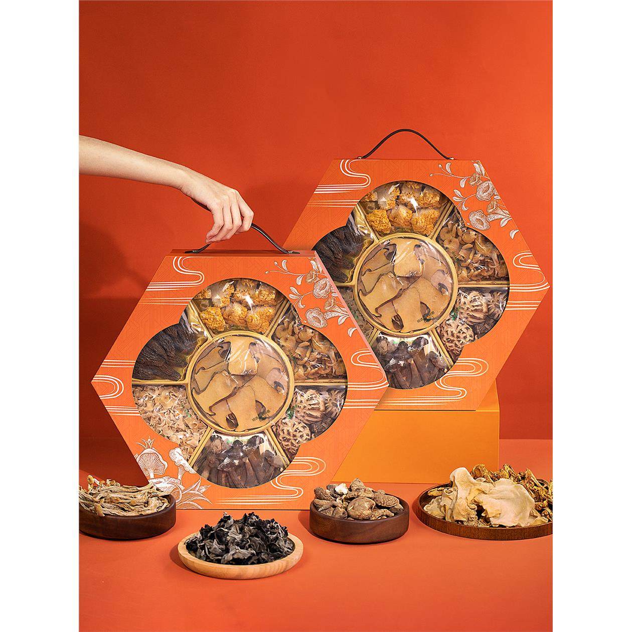 菌菇礼盒高档滋补品山珍干货包装空盒野生羊肚菌木耳手提新年礼盒,包装,礼品盒,淘宝优惠券,粉丝福利购,淘宝优惠卷