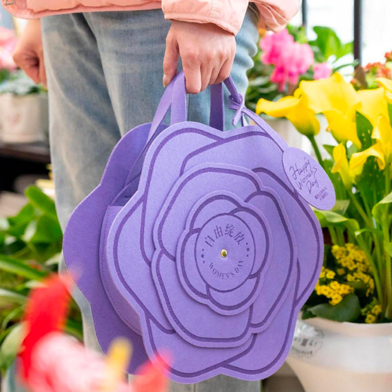 512护士节礼品袋实用医院医护礼品入职伴手礼小红书花朵毛毡包,包装,礼品袋/塑料袋,淘宝优惠券,粉丝福利购,淘宝优惠卷