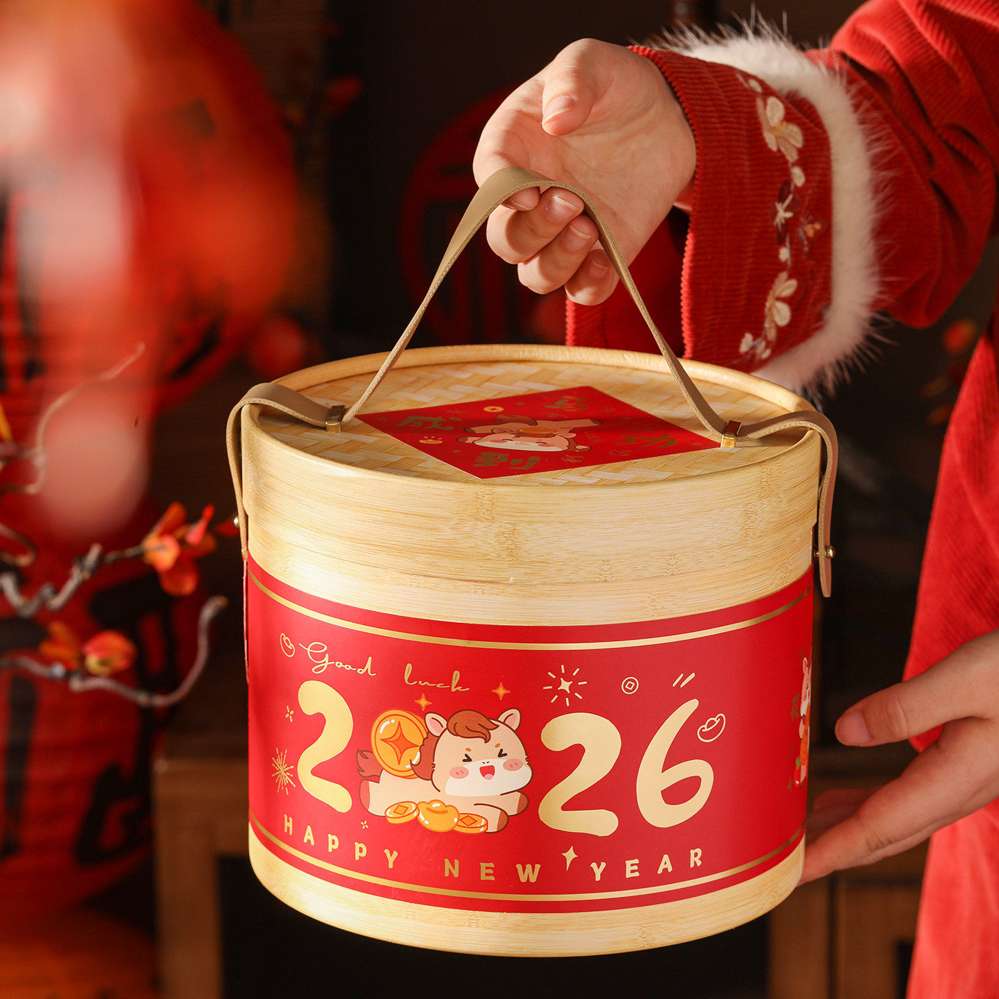 2026新年礼盒包装高档手提抱抱桶马年春节年货礼品过年伴手礼空盒,包装,年货礼品包装,淘宝优惠券,粉丝福利购,淘宝优惠卷