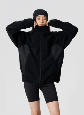 FMACM闷与狂 弧形结构拼接网球运动摇粒绒夹克外套秋冬男女同款