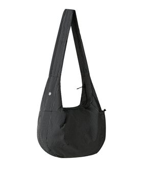 闷与狂FMACM多口袋格纹抽褶挎包