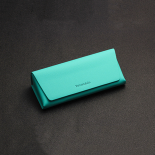 提芙尼蓝优质近视眼镜盒高级感少女皮质超轻便携太阳镜墨镜盒抗压