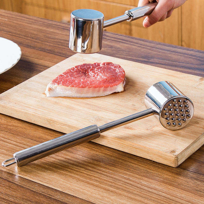 304不锈钢松肉锤厨房家用拍牛排锤商用嫩肉锤断筋器商用实心敲肉