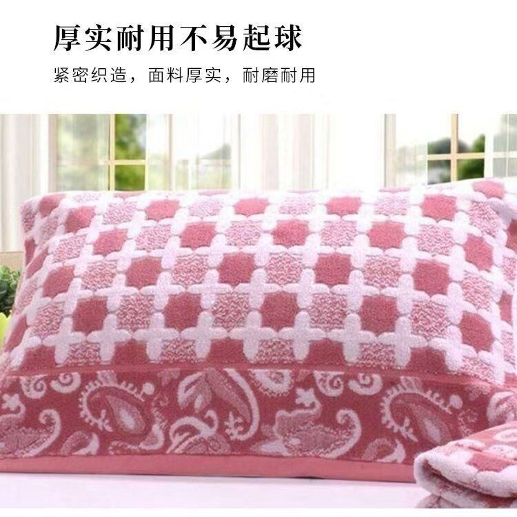 老上海枕巾老式毛巾款枕巾加厚加大一对装柔软全棉卡通正品不掉色