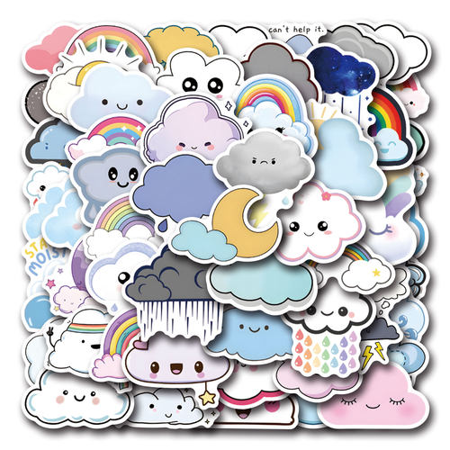cloud卡通可爱云朵创意贴纸防水