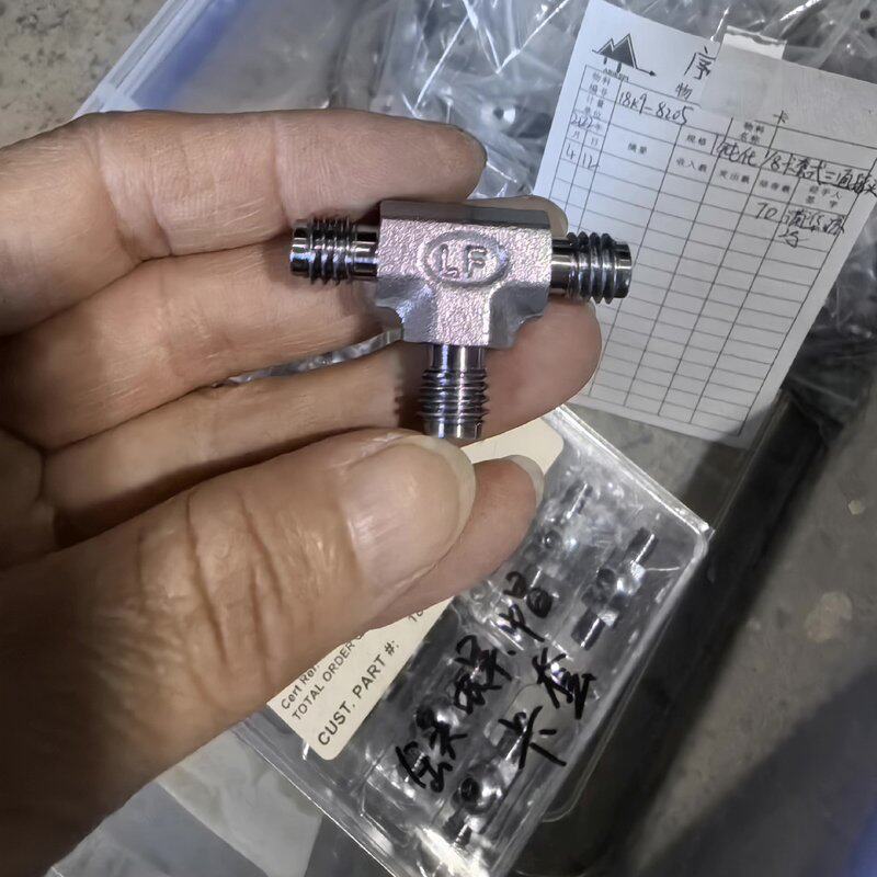 【议价】钝化1/8 6mm卡套式三通接头