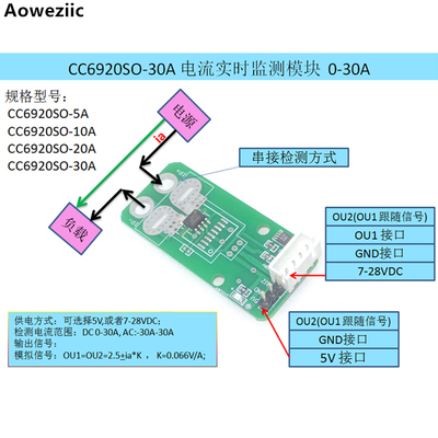 CC6920SO-30A电流检测传感器模块