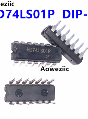 HD74LS01P 直插 DIP-14 74LS01 四路2输入正与非门逻辑芯片 进口