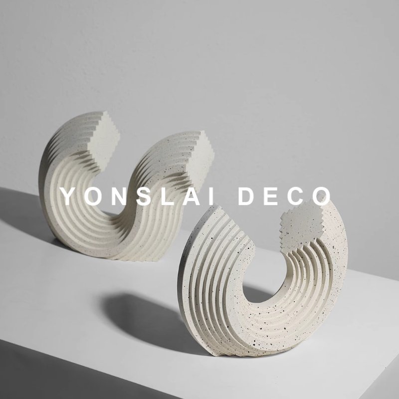 现代艺术几何工艺品雕塑摆件样板间售楼处软装家居客厅玄关饰品