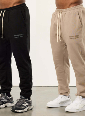 VANQUISH FITNESS宽松复古健身运动休闲跑步收口长裤