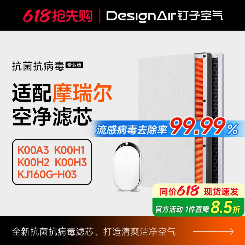 适配摩瑞尔空气净化器滤芯南极风KJ160G-H03除甲醛PM2.5滤网套装
