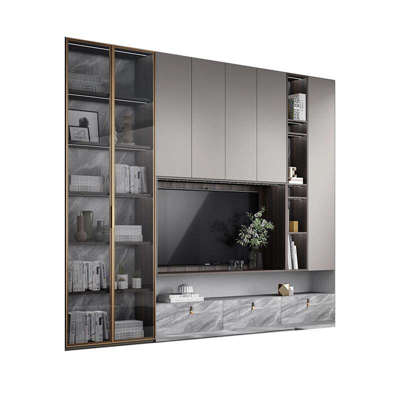 定制整体电视背景墙柜储物柜现代轻奢客厅电视机工厂全屋定制一i.