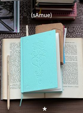 自由心锁｜B6布面手帐本笔记本日记本硬壳薄荷绿竖线本samue杉友