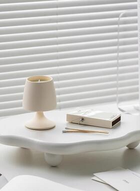 livingplus北欧ins桌面托 托盘装饰摆饰轻奢几何收纳置物盘拍摄道