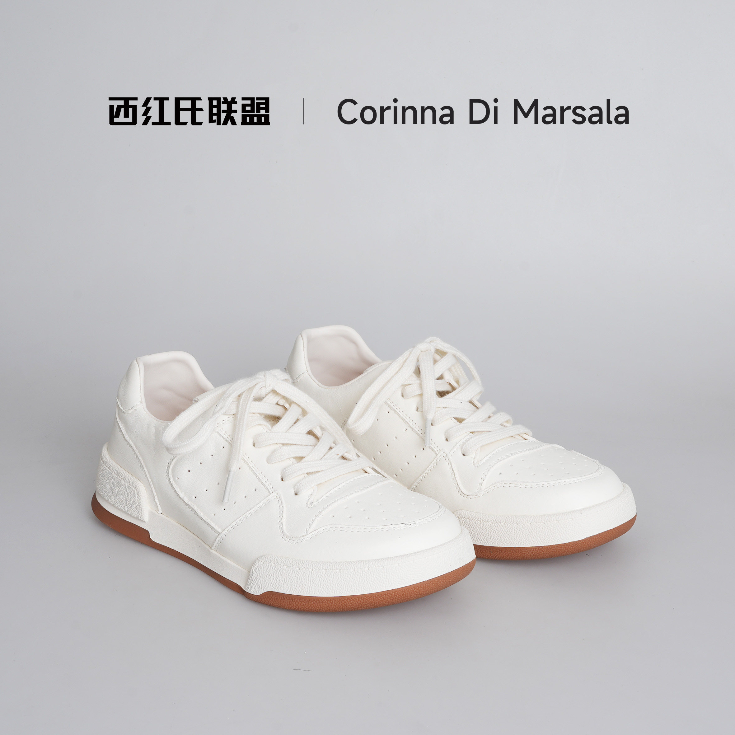【西红氏联盟】2026夏新款时尚百搭牛皮休闲运动板鞋女跟高3.5cm