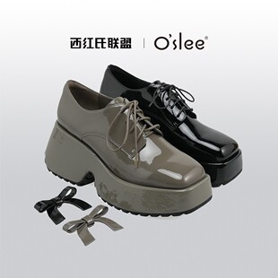 外牛内羊厚底乐福鞋 新款 秋季 跟高7cm 西红氏联盟