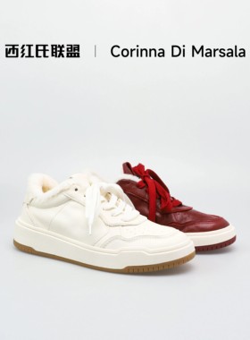 【大壮·西红氏】植鞣牛皮~冬季羊毛休闲鞋跟高3cm