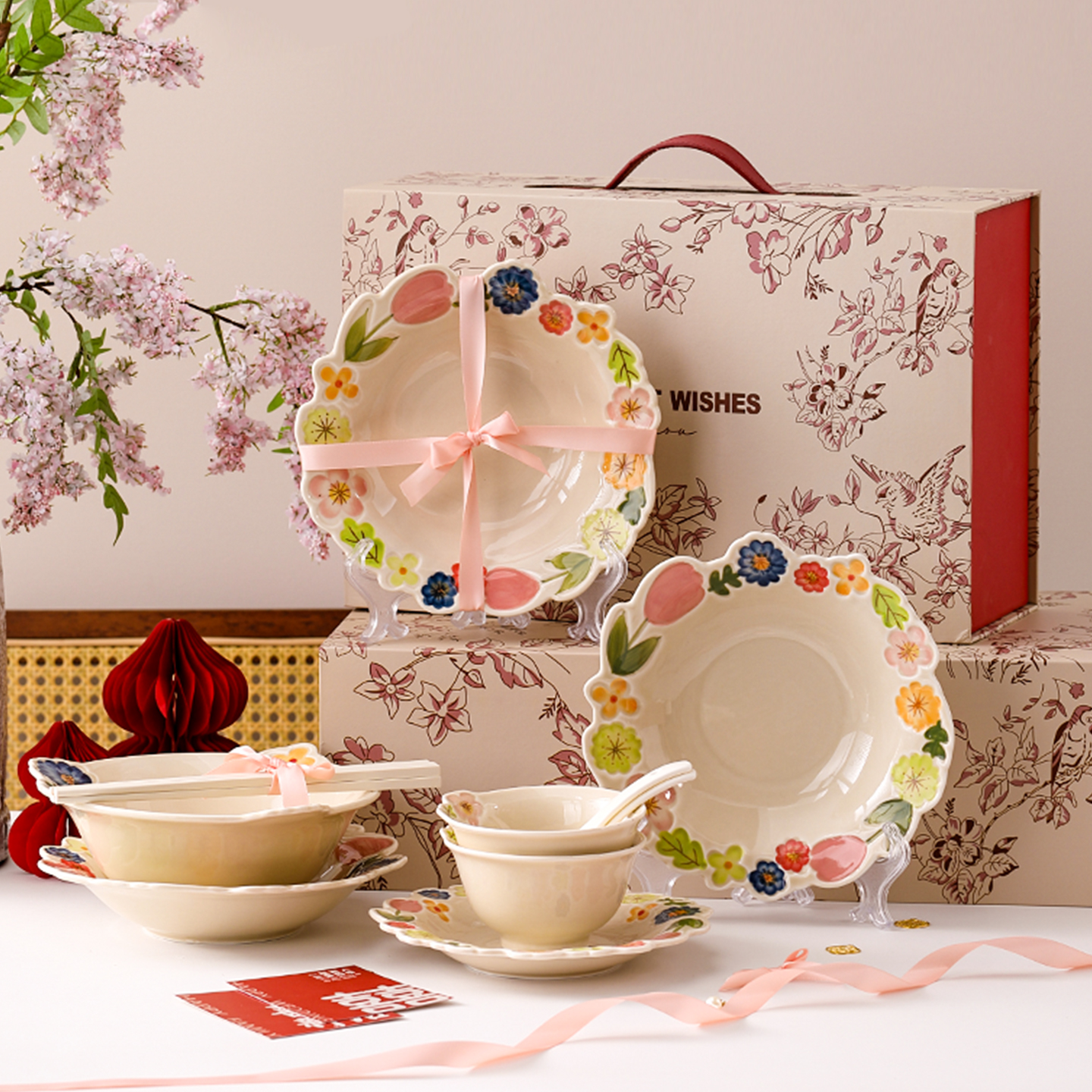 结婚礼物餐具套装喜庆乔迁新居