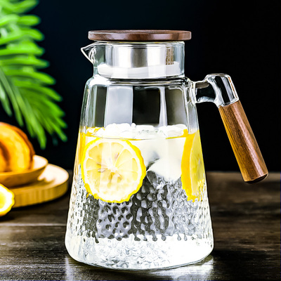 大容量冷水壶家用凉水壶加厚玻璃泡茶壶耐高温高颜值凉白开果汁壶
