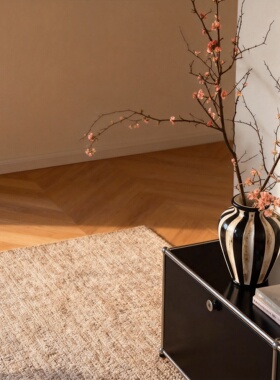 简约风黑白条纹花瓶摆件客厅卧室