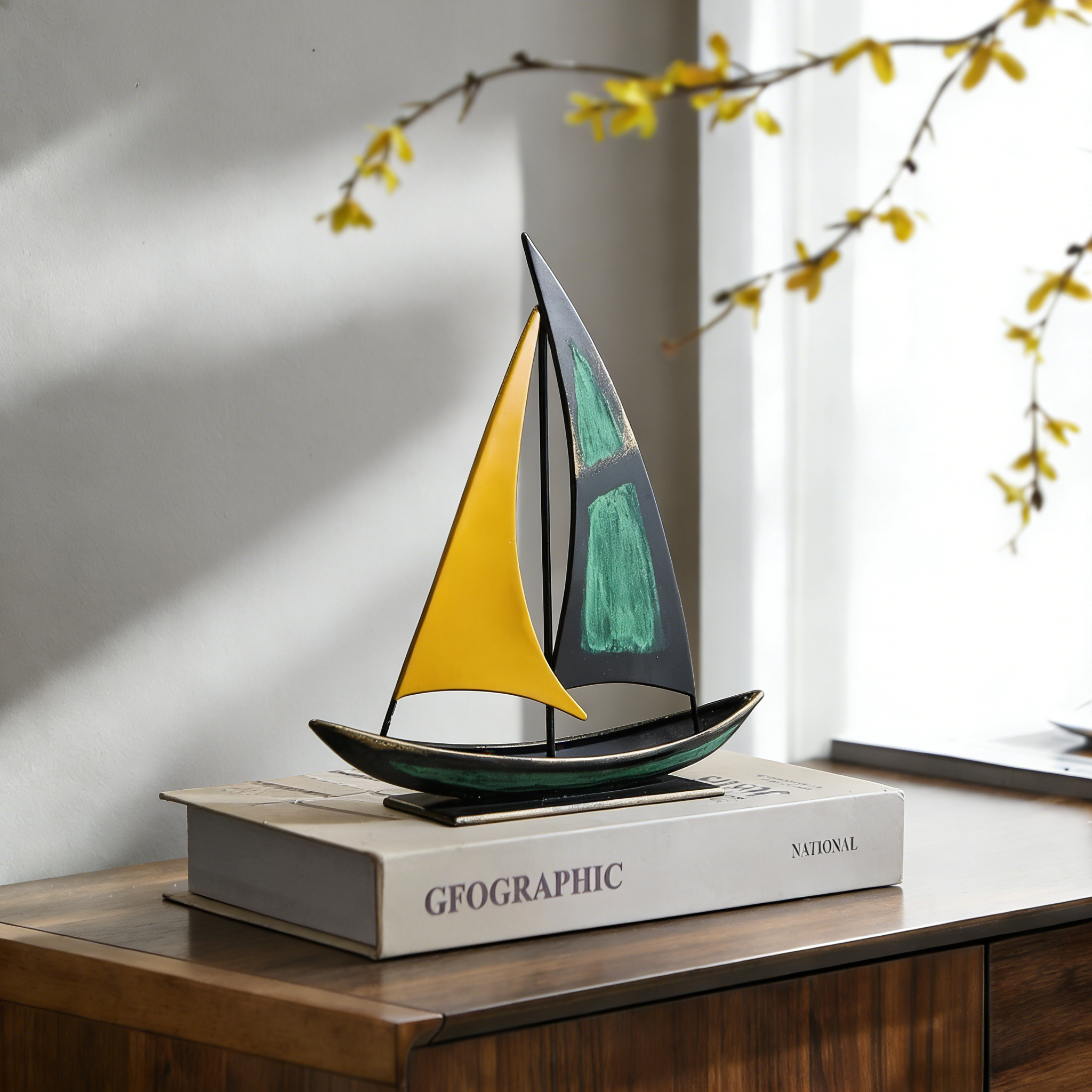 翠澜悟渡舟·帆船摆件