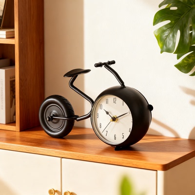 复古时光铁艺时钟高级感小众摆件