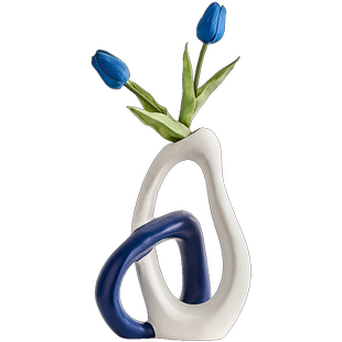 创意陶瓷花瓶摆件一对客厅插花轻奢高级感小众艺术电视机柜装饰品