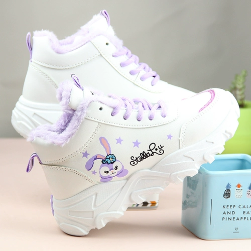 Детская зимняя флисовая удерживающая тепло высокая спортивная обувь, коллекция 2022