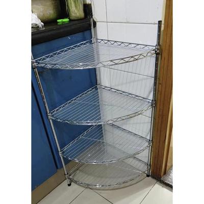 厨房置物架转角架三角架拐角墙角落地收纳架放锅架多层家用扇形架