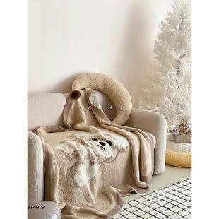 Lovely 卡通可爱小狗秋冬半边绒卧室沙发毛毯办公室午睡休闲毯子