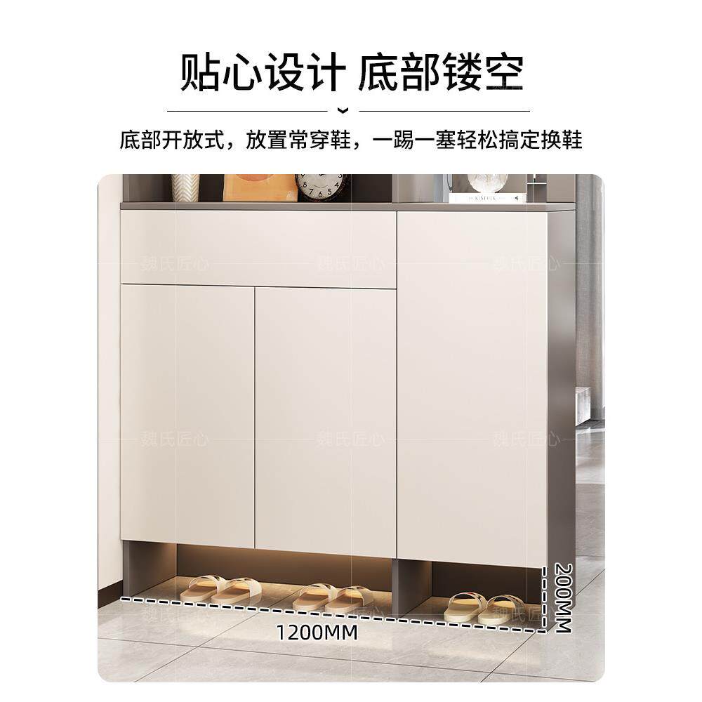 鞋柜玄关柜一体靠墙入户隔断柜屏风门口进门现代简约家用定制柜子