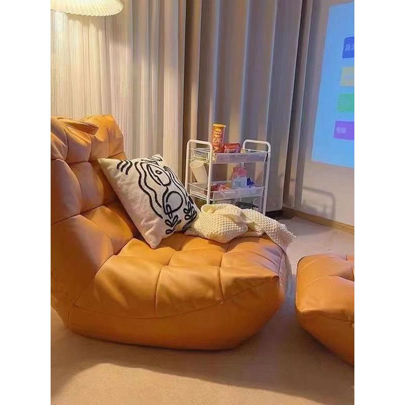 网红懒人沙发榻榻米豆袋毛毛虫躺椅小户型卧室客厅阳台休闲单人
