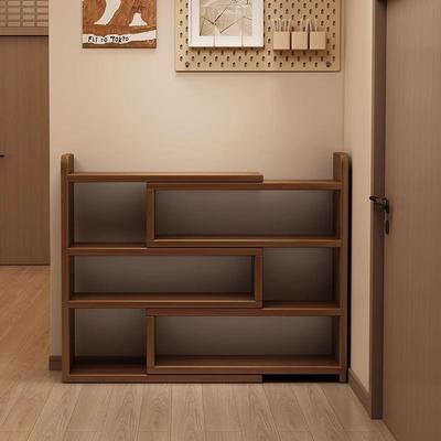 实木桌面置物架办公桌上书架工位可伸缩收纳柜子简易书柜台面客厅