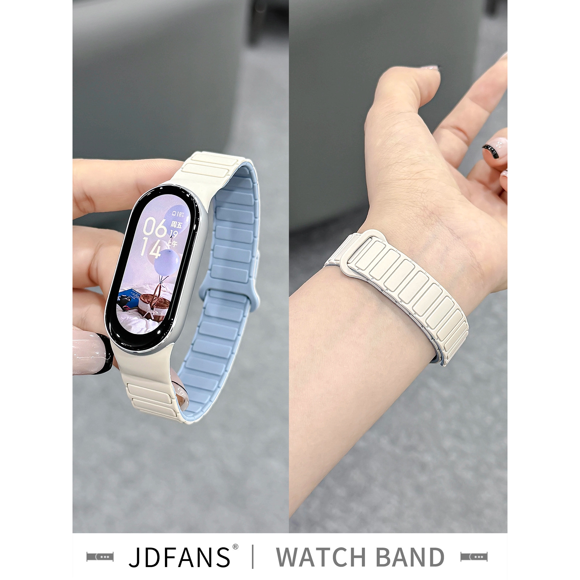 适用小米手环10表带9手表带8硅胶磁吸腕带NFC版手腕带智能运动替换带八九十代新款女生小众男高级感配件秋冬