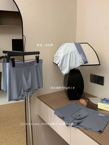 Cookie Koala冰氧10A抑菌裆男平角内裤无痕冰丝凉感透气四角短裤