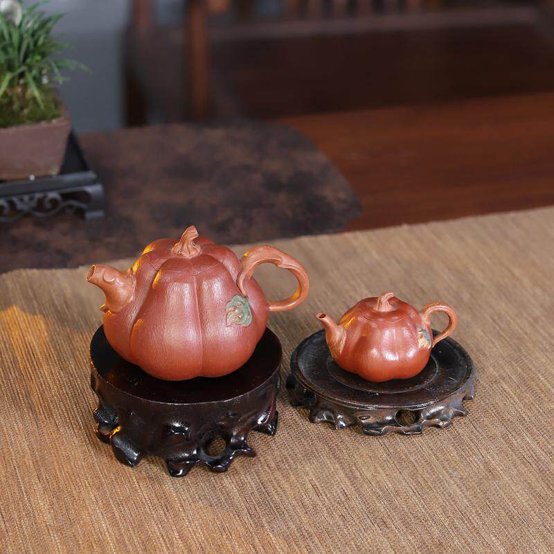 宜兴紫砂壶原矿段泥粉浆全纯手工南瓜壶家用单人小茶壶功夫仿生器