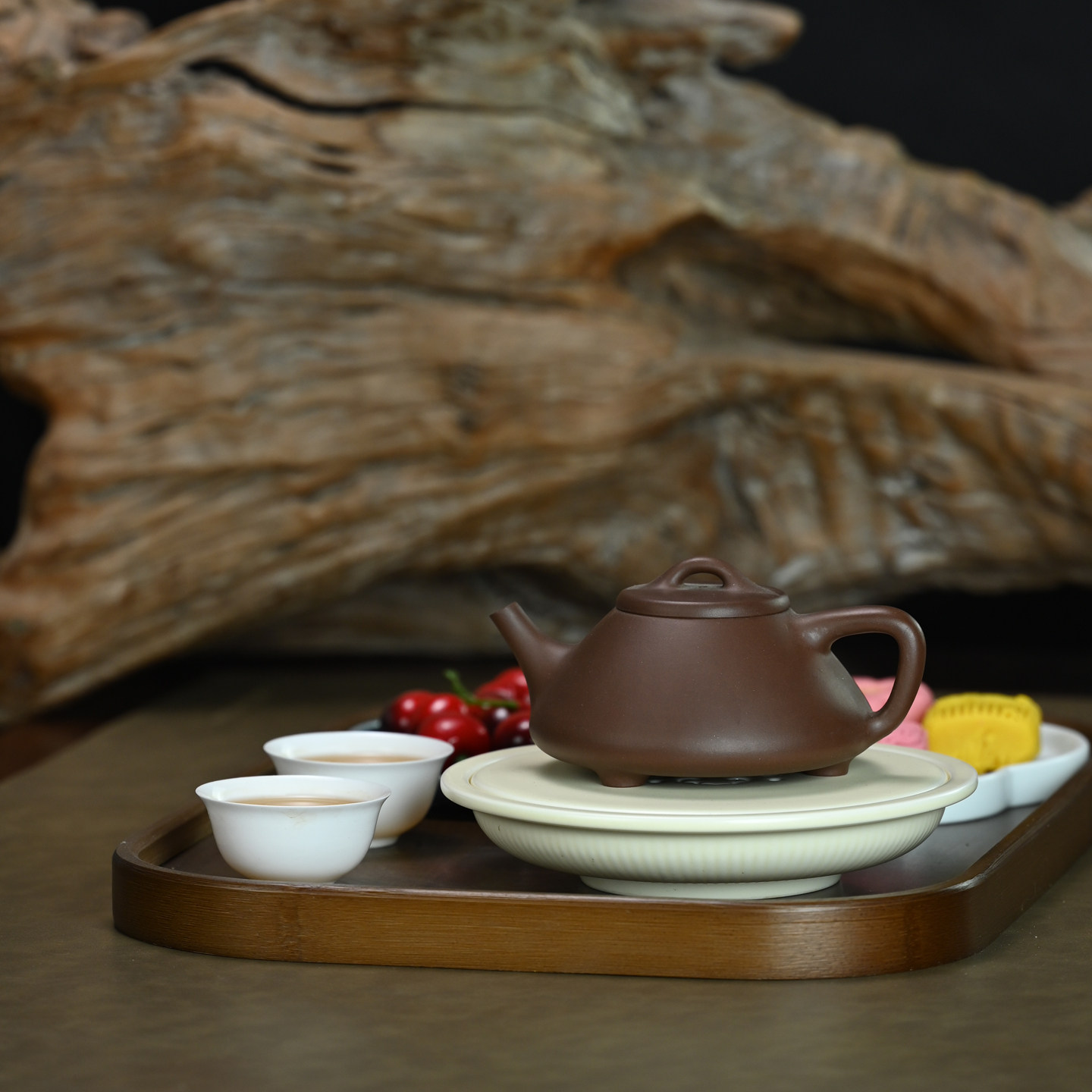 宜兴紫砂壶原矿紫泥子冶石瓢全手工家用功夫茶具仿古泡茶壶 250ml
