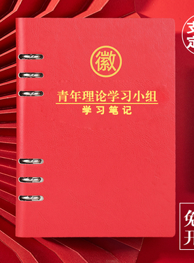 青年理论学习小组笔记本a5活页党员笔记本b5大青年学习笔记印logo
