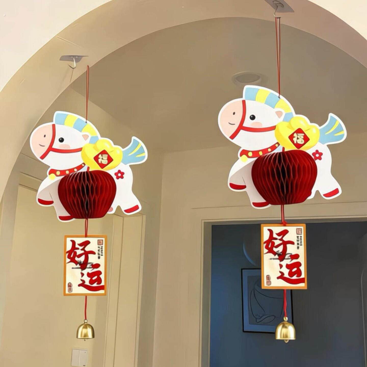 小煤油灯笼挂饰2026马年新款春节客厅贺年挂饰过新年氛围布置装饰