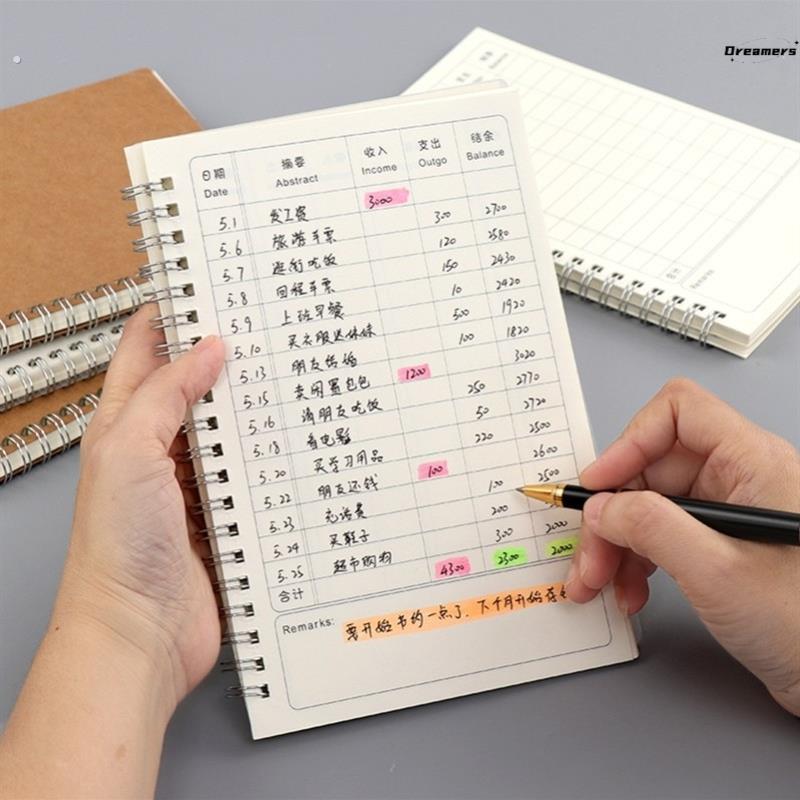 。商品进货记录本账单日常开支手帐明细账家用记账本带日期的记事