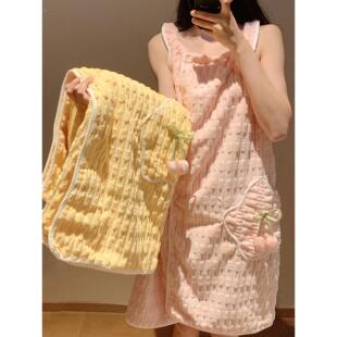 可爱浴巾女款可穿式速干吸水裹巾浴袍浴裙宿舍学生2025新款非全棉