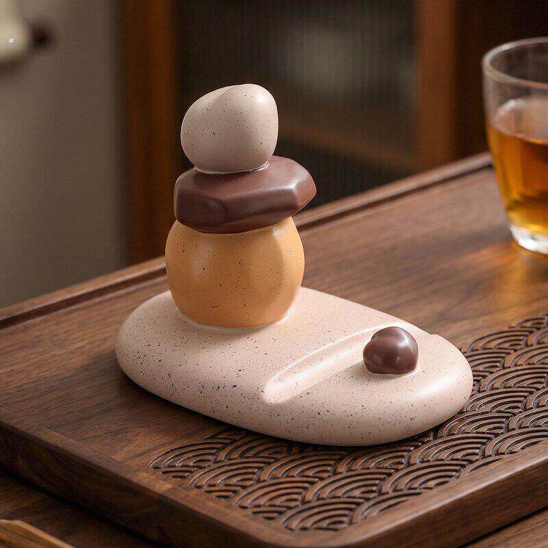 石来运转手机支架摆件办公室桌面装饰品简约轻奢送朋友生日礼物